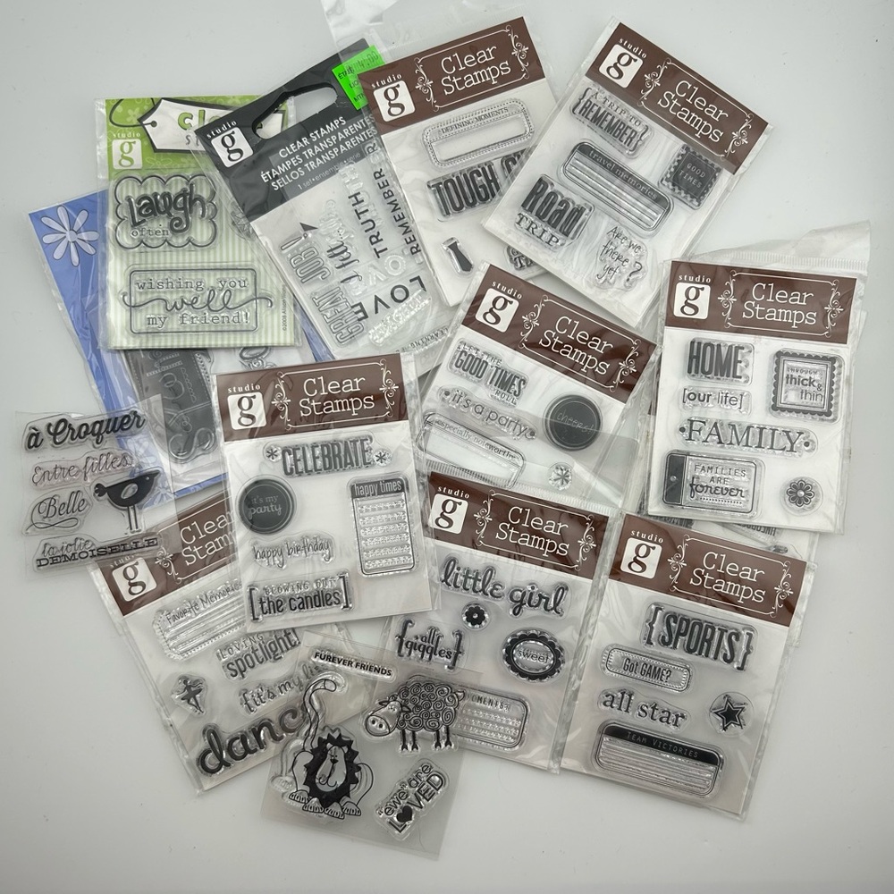 Lot of 14 Small Acrylic Stamp sets